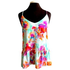 buddy love tank size large buddylove silky flowy top seafoam green multi